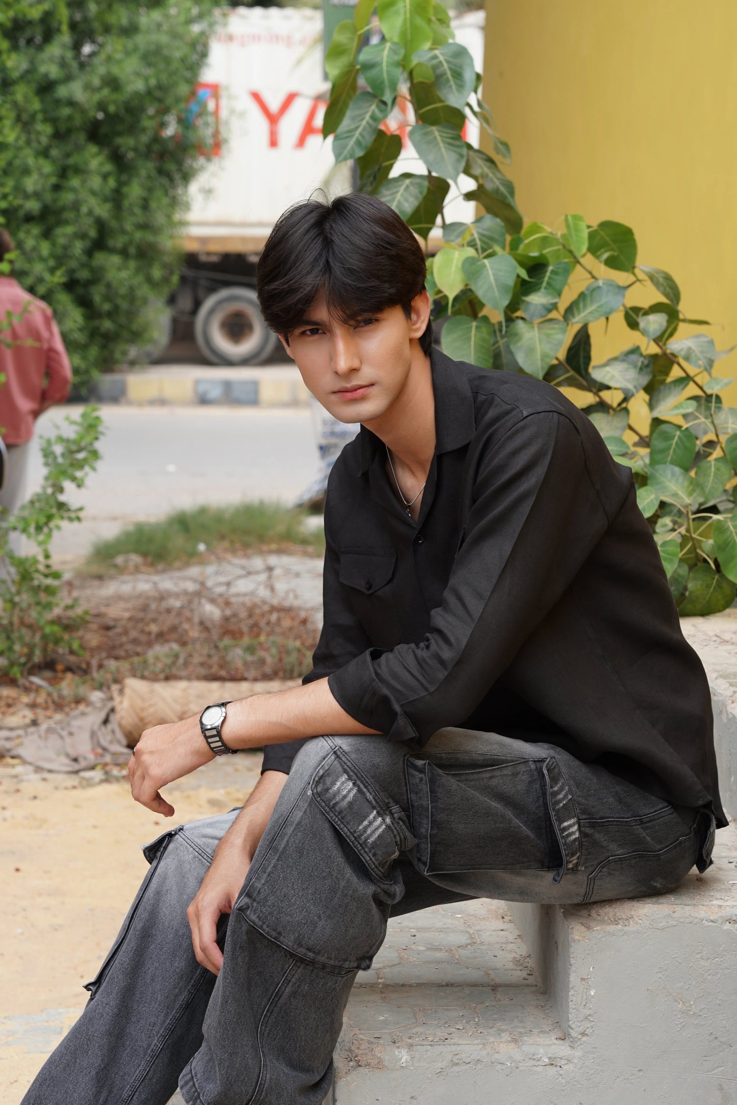 Soft Touch - Irish Linen Shirt - Black
