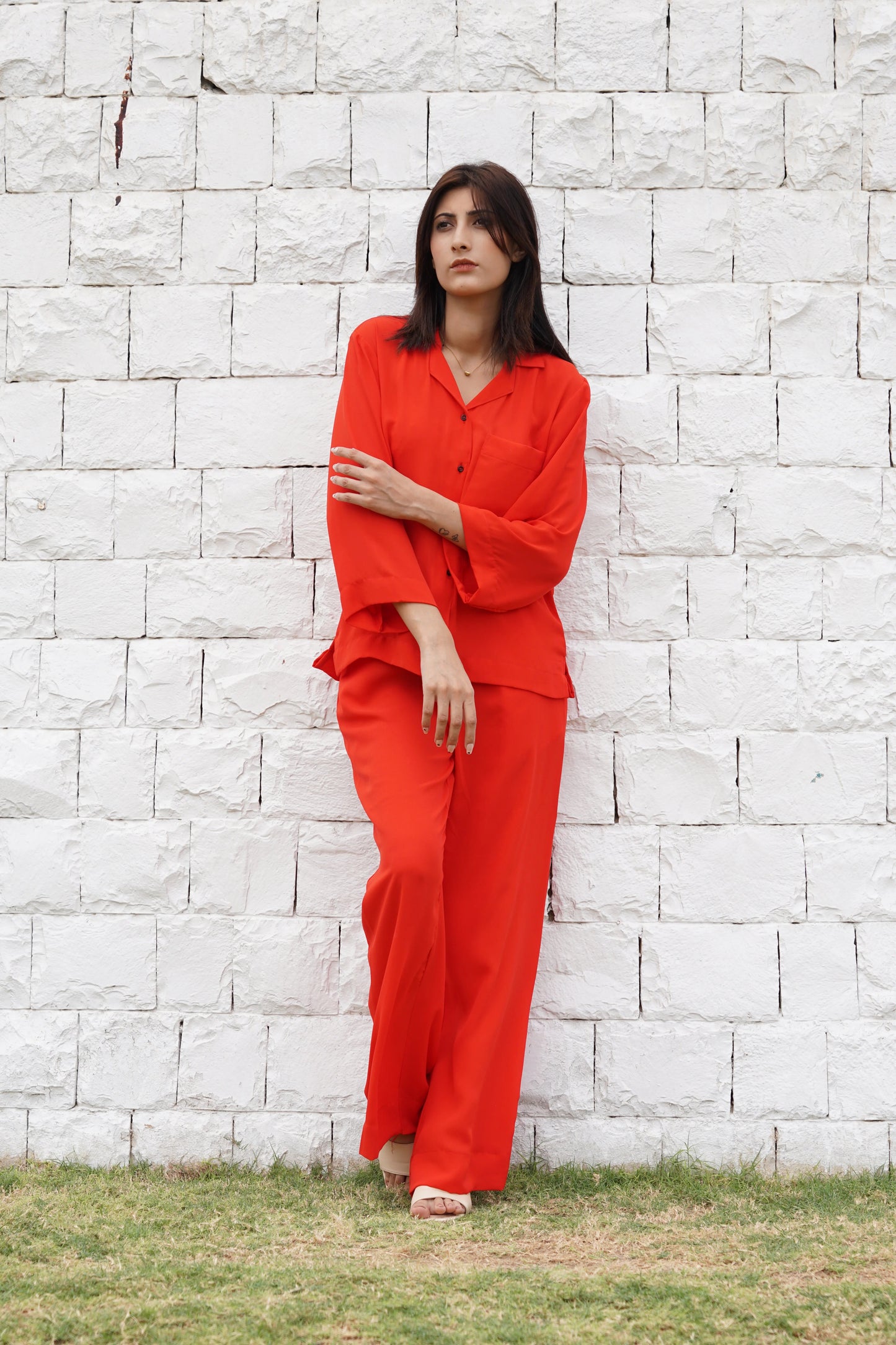 Soft Touch - Casual Pret Shirt - Orange