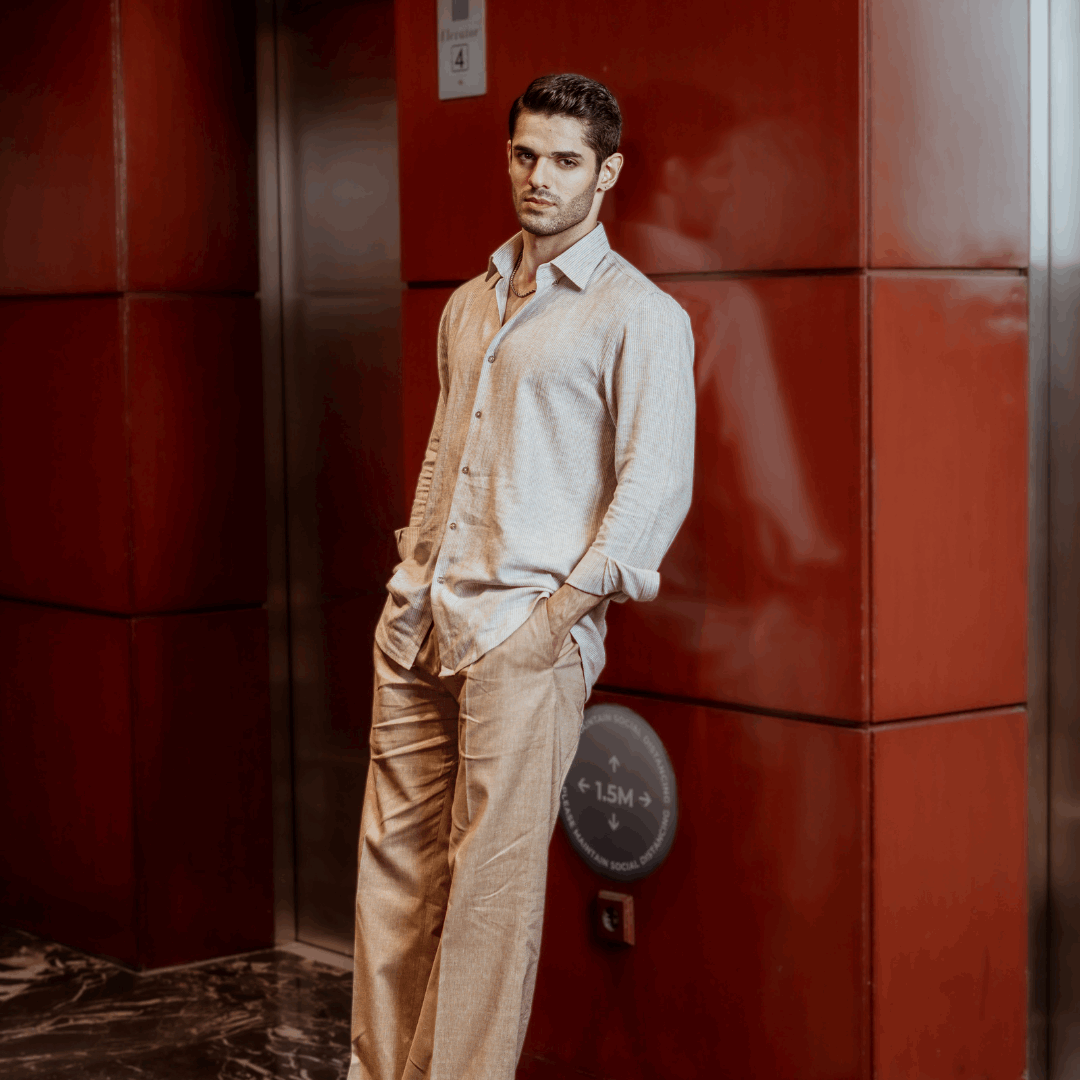 Ash Mist Linen Shirt - Mahi's