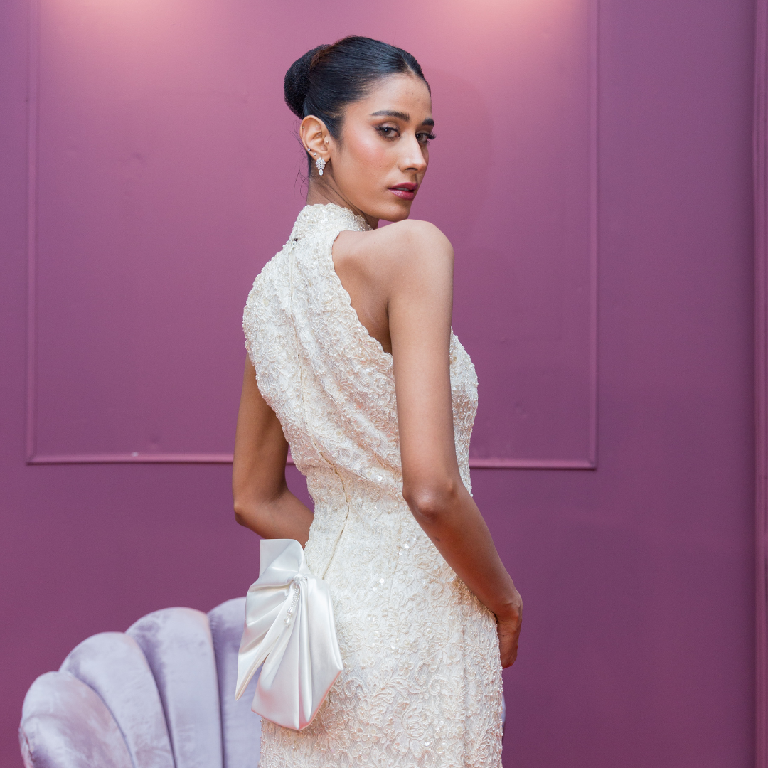 Pearl Blossom Halter Dress - Mahi's