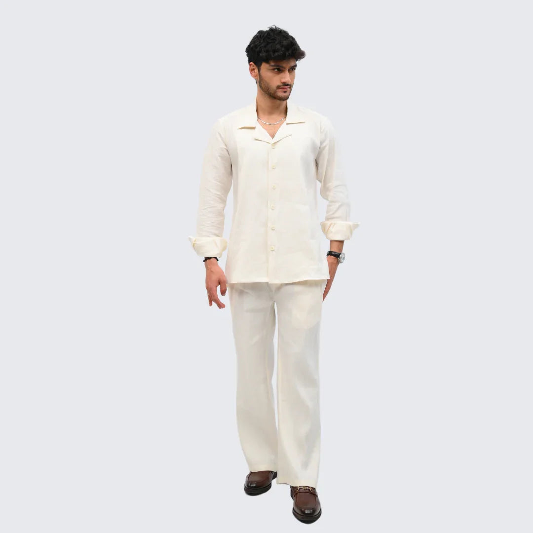 Ivory Irish Linen Suit - Mahi's