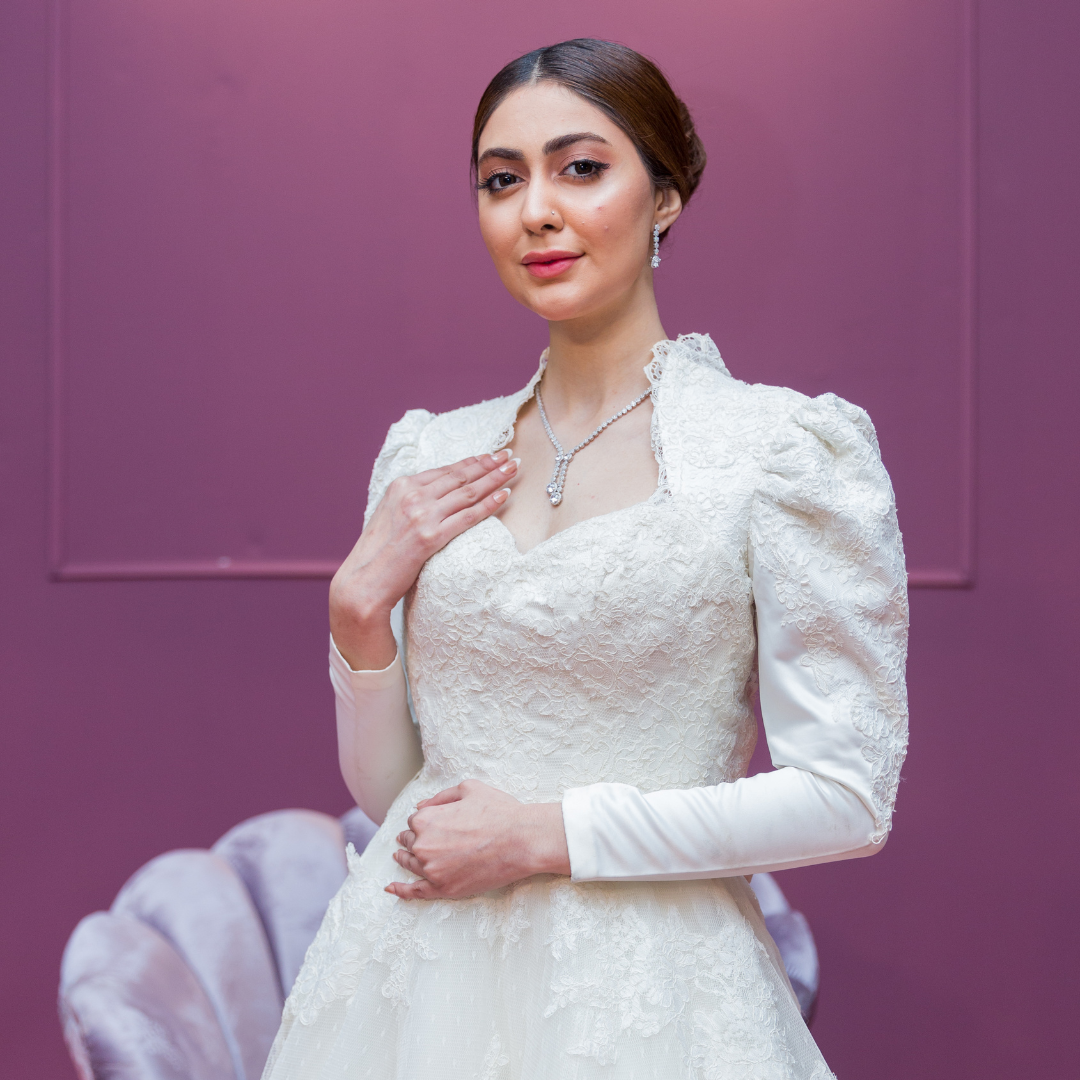 Royal Frost Blossom Gown - Mahi's