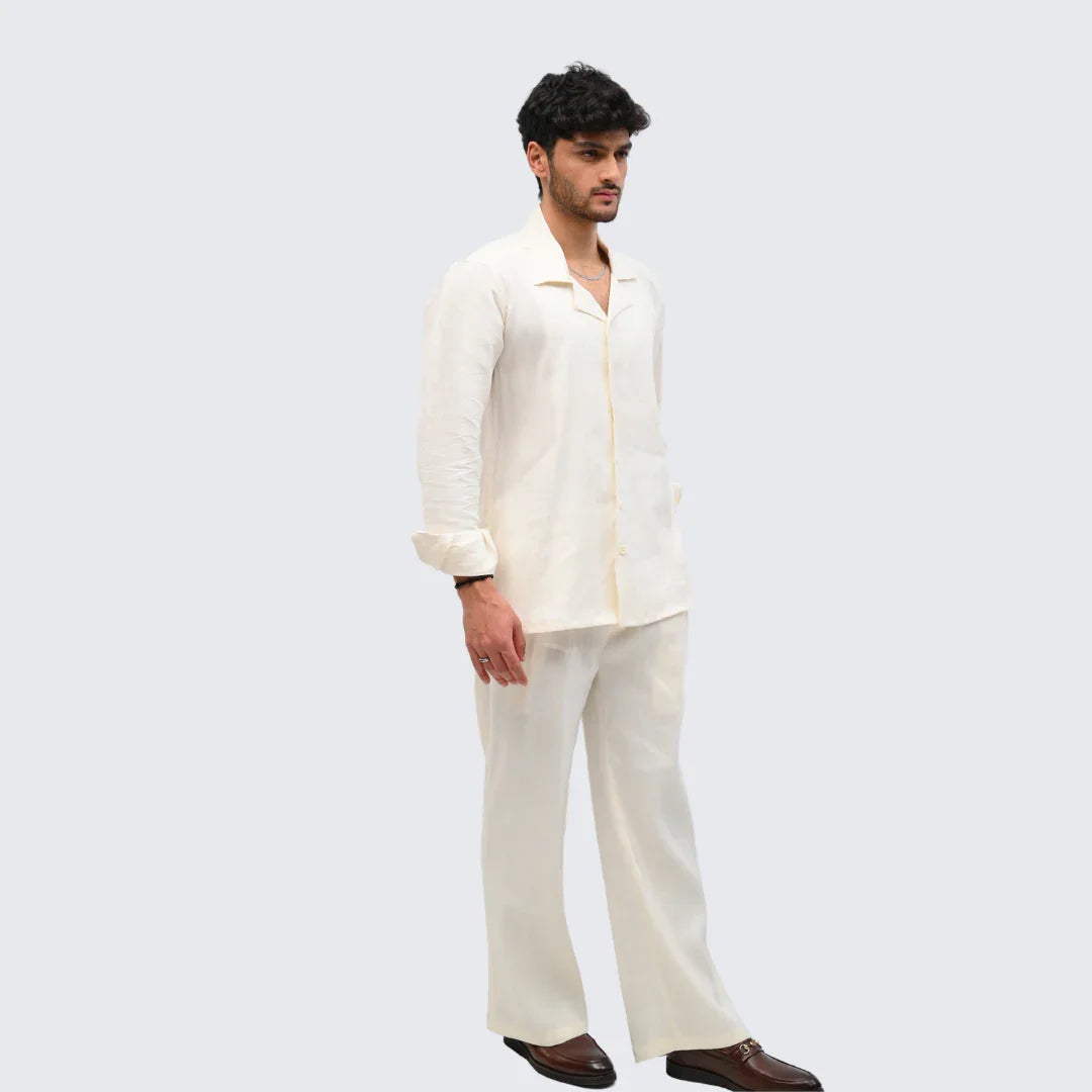 Ivory Irish Linen Suit - Mahi's