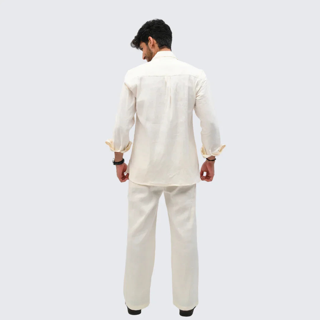Ivory Irish Linen Suit - Mahi's