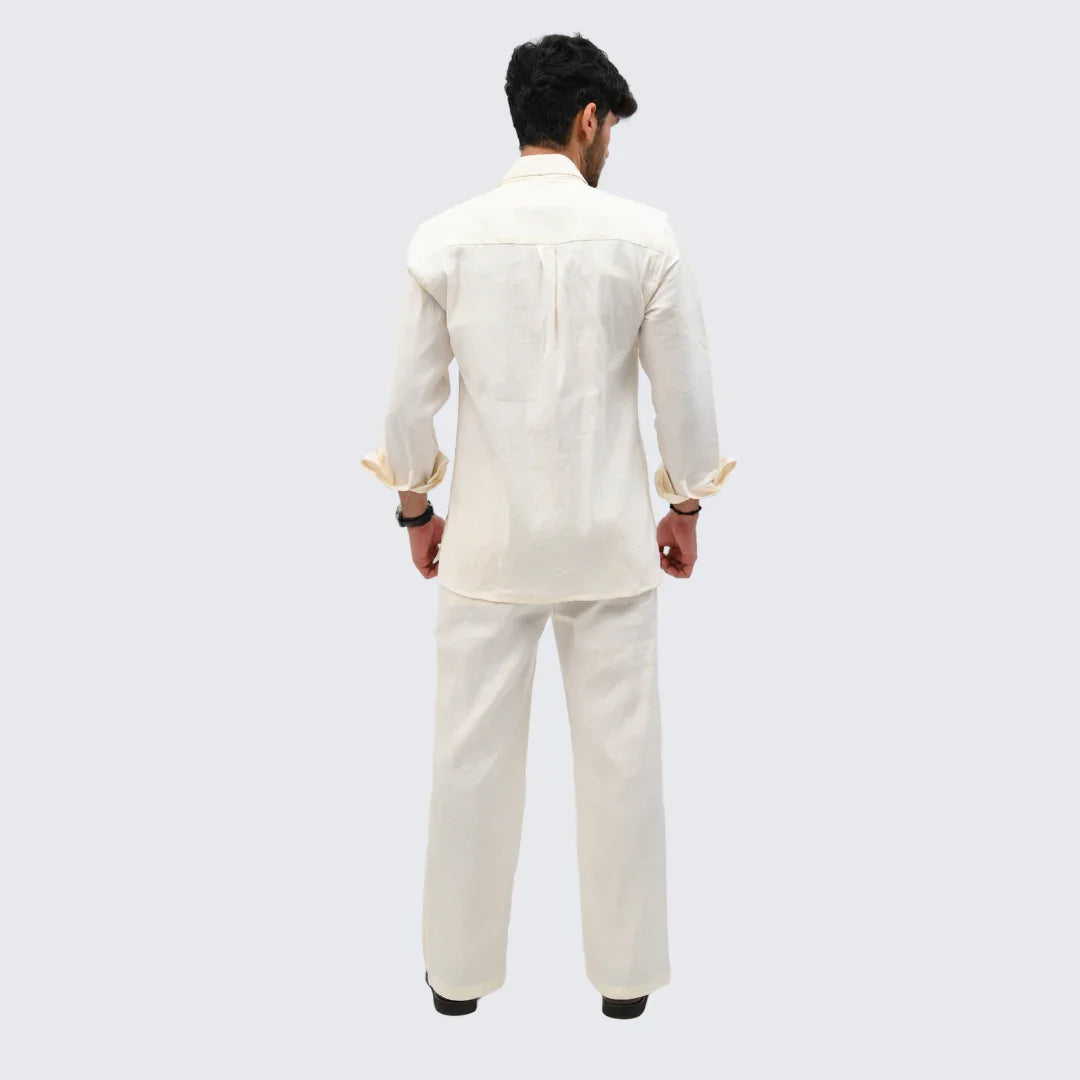 Ivory Irish Linen Suit - Mahi's