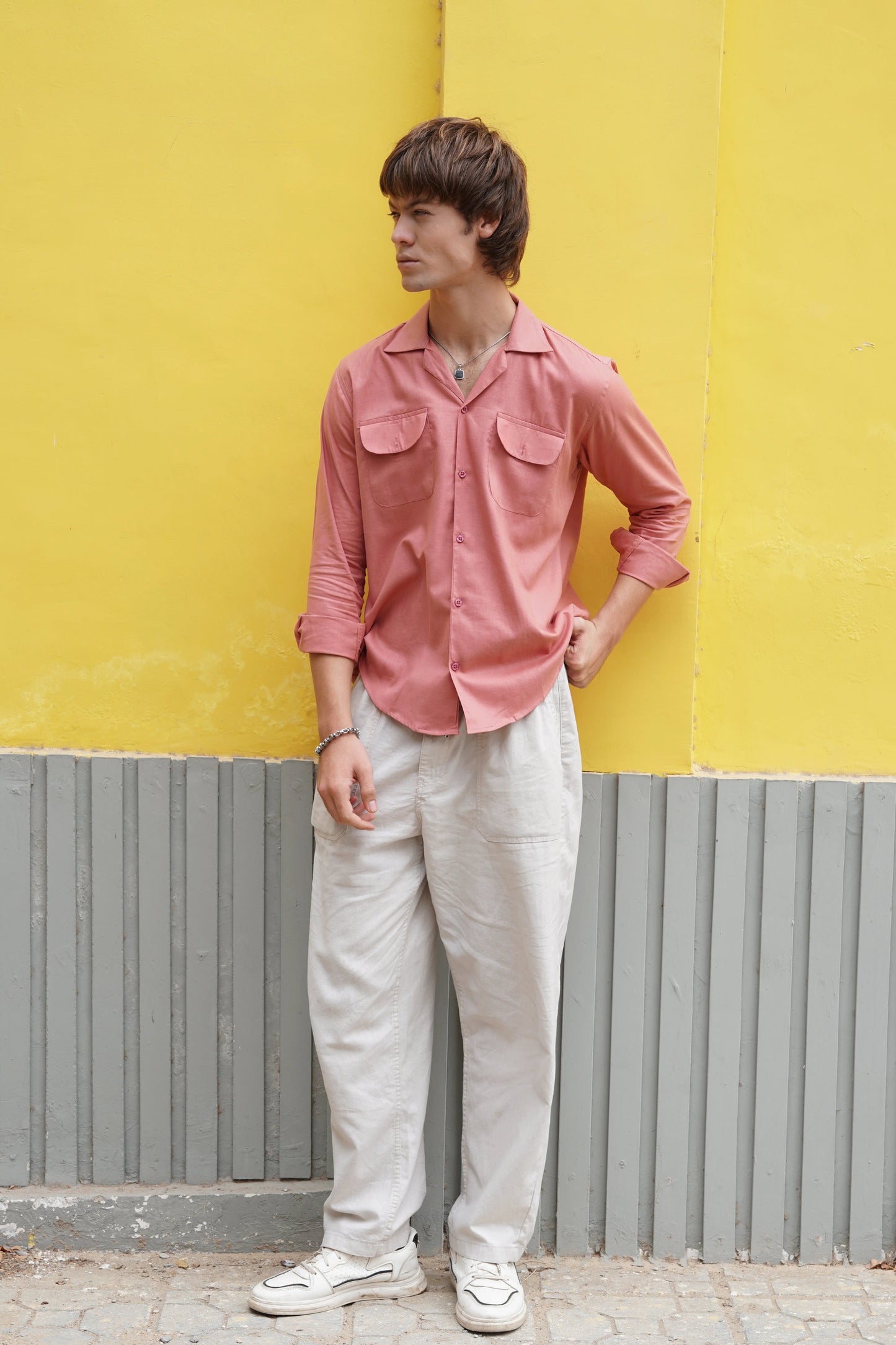 Soft Touch - Irish Linen Shirt - Light Pink