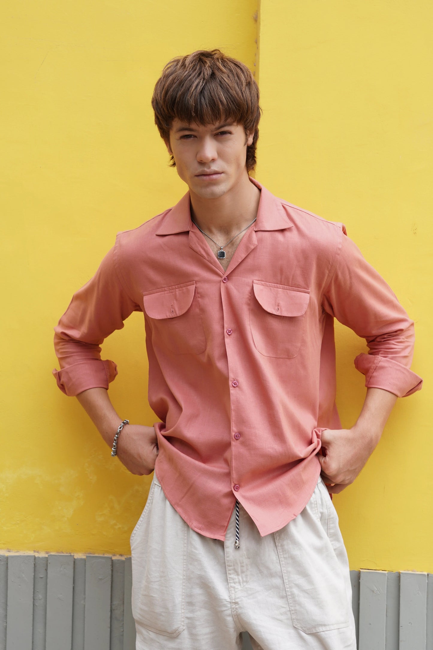 Soft Touch - Irish Linen Shirt - Light Pink