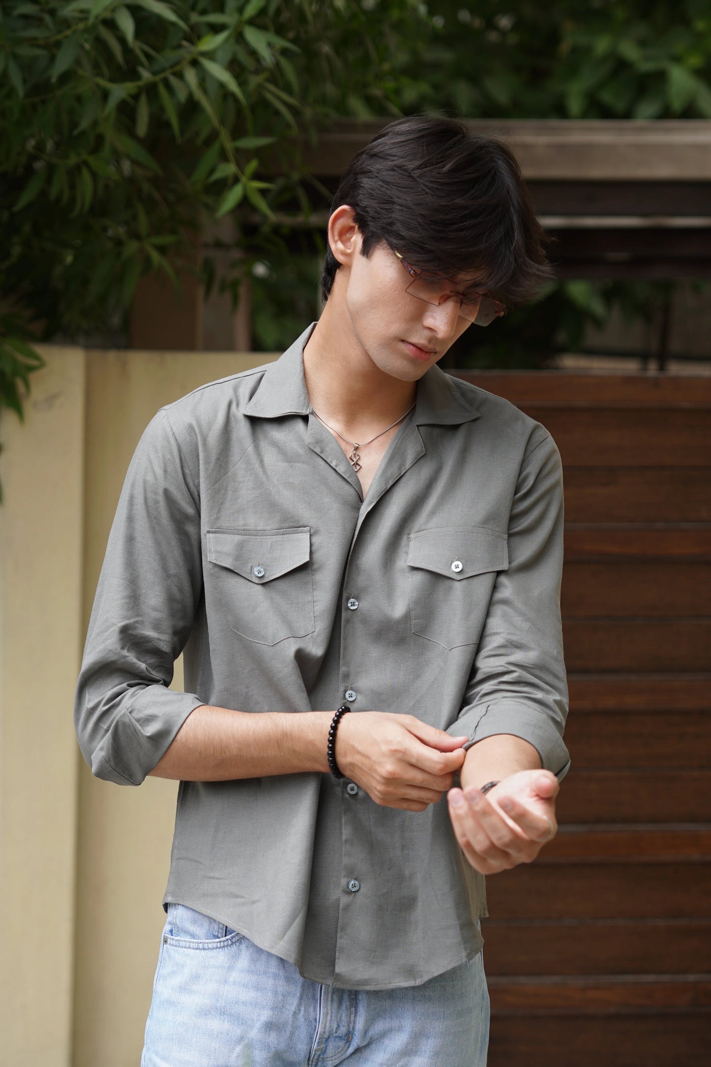 Soft Touch - Irish Linen Shirt - Grey