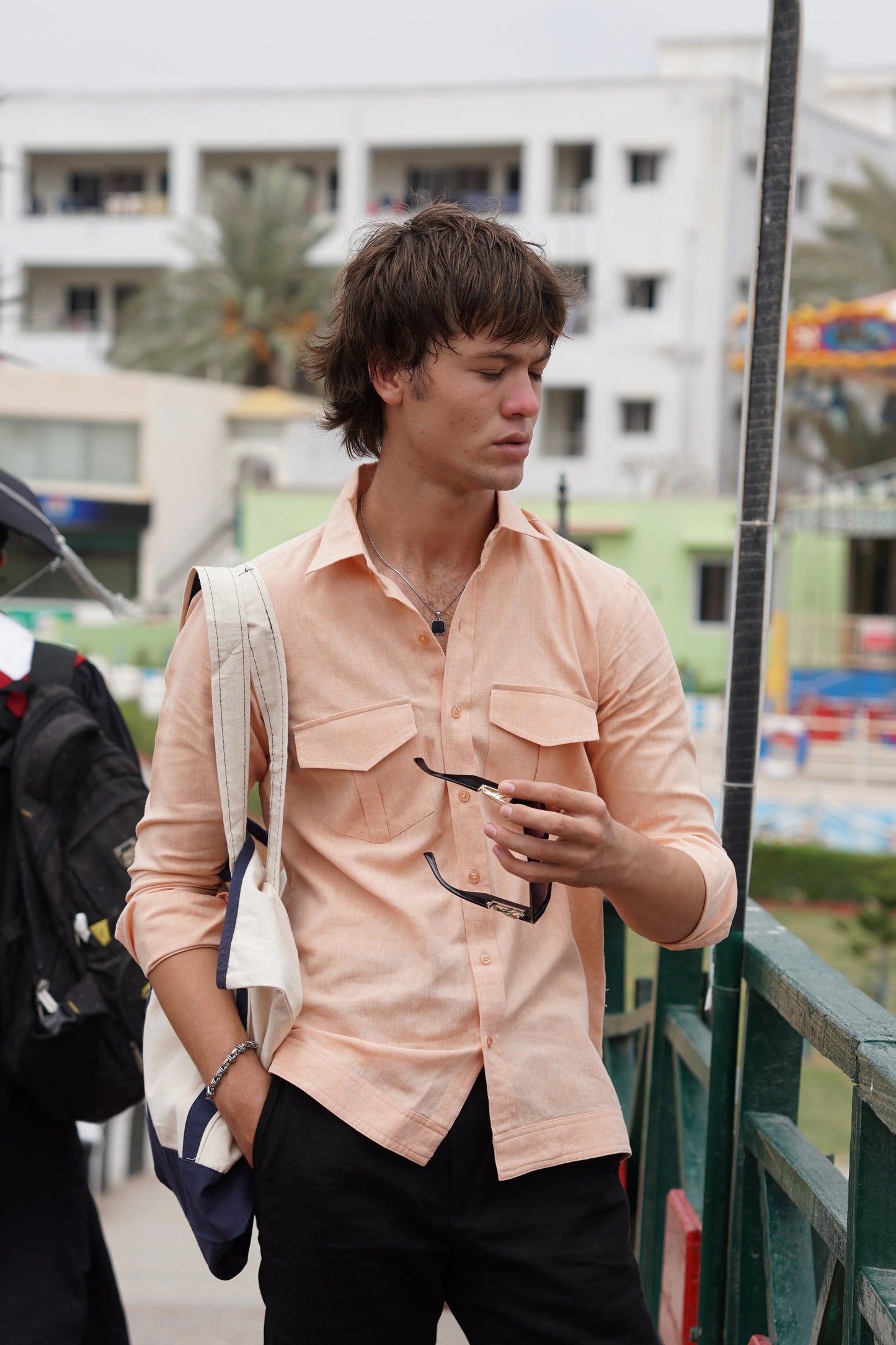 Soft Touch - Irish Linen Shirt - Light Orange
