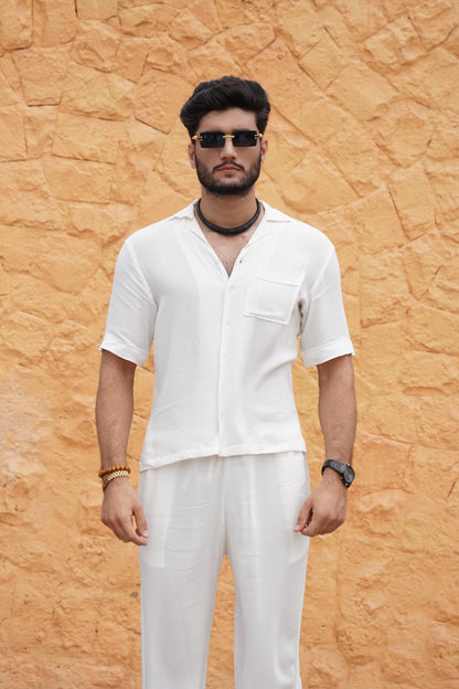Soft Touch - Irish Linen Coord set - White