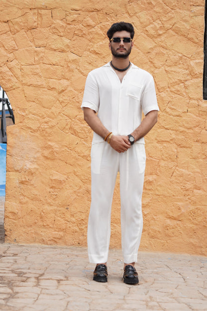 Soft Touch - Irish Linen Coord set - White