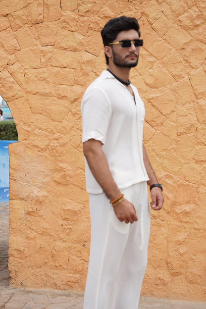 Soft Touch - Irish Linen Coord set - White
