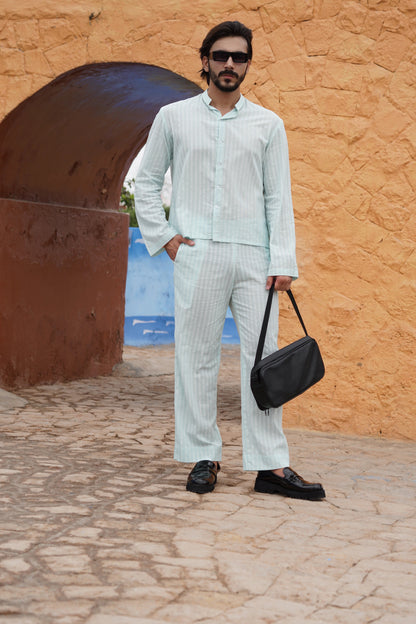 Soft Touch - Irish Linen Coord Set- Light Green
