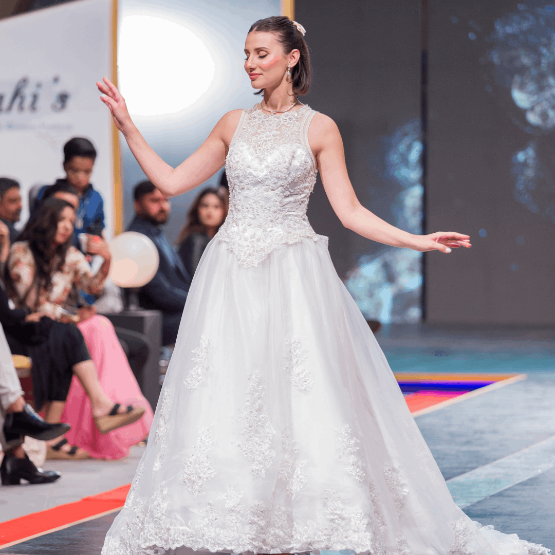 Lace A-Line Gown - Mahi's