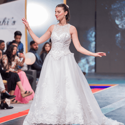 Lace A-Line Gown - Mahi's