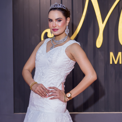 Ethereal Pearl Whisper Gown - Mahi's