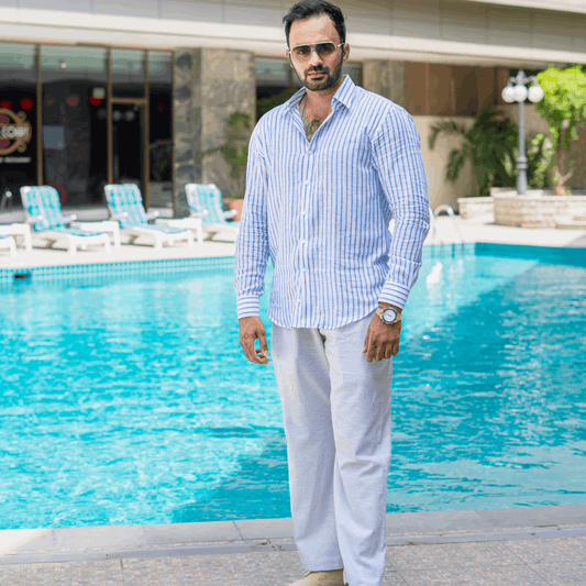 Skyline Stripe Linen - Mahi's