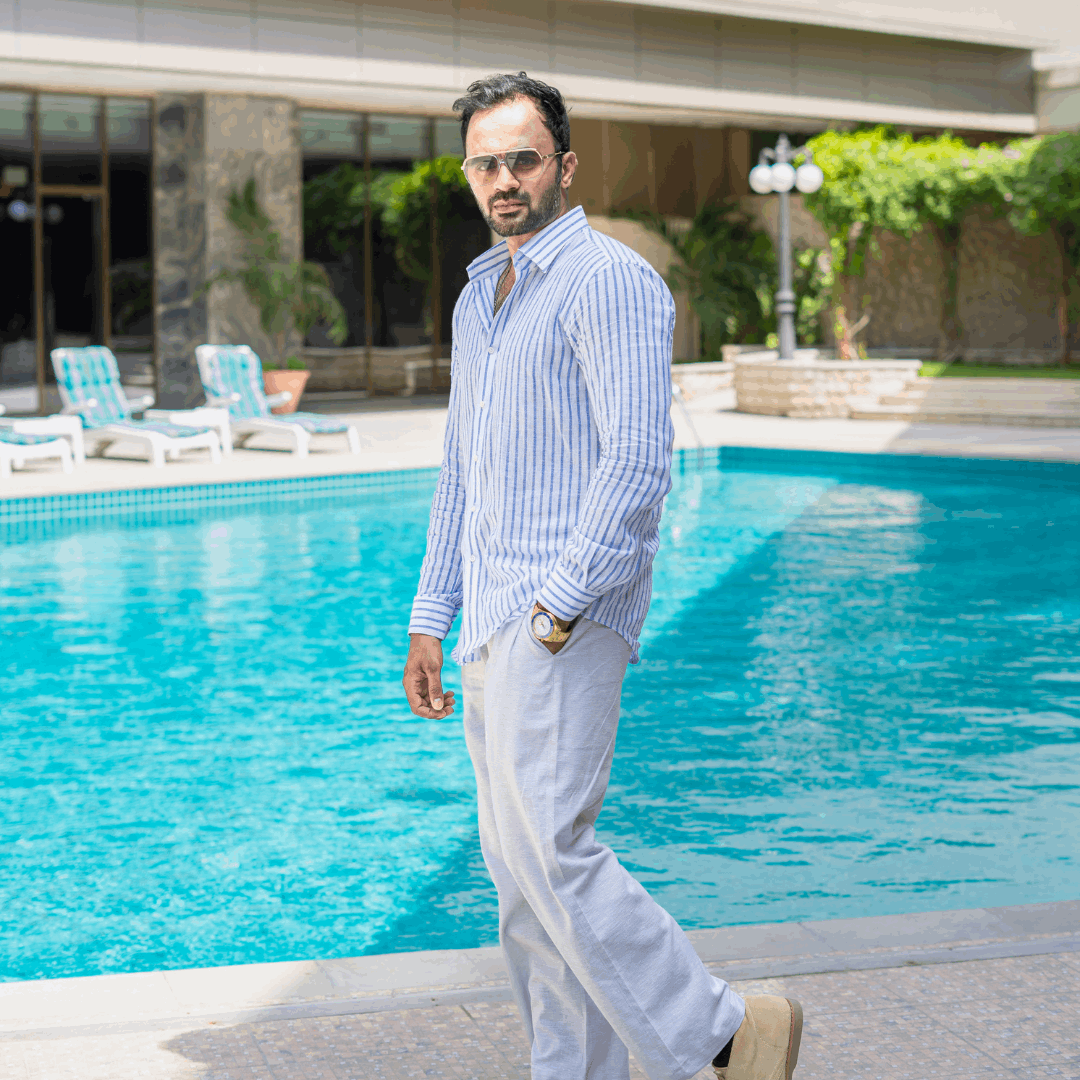 Skyline Stripe Linen - Mahi's