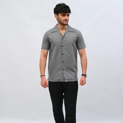 Charcoal Grey Irish Linen Shirt - Mahi's