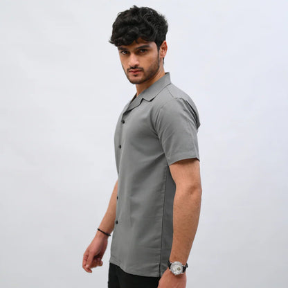 Charcoal Grey Irish Linen Shirt - Mahi's