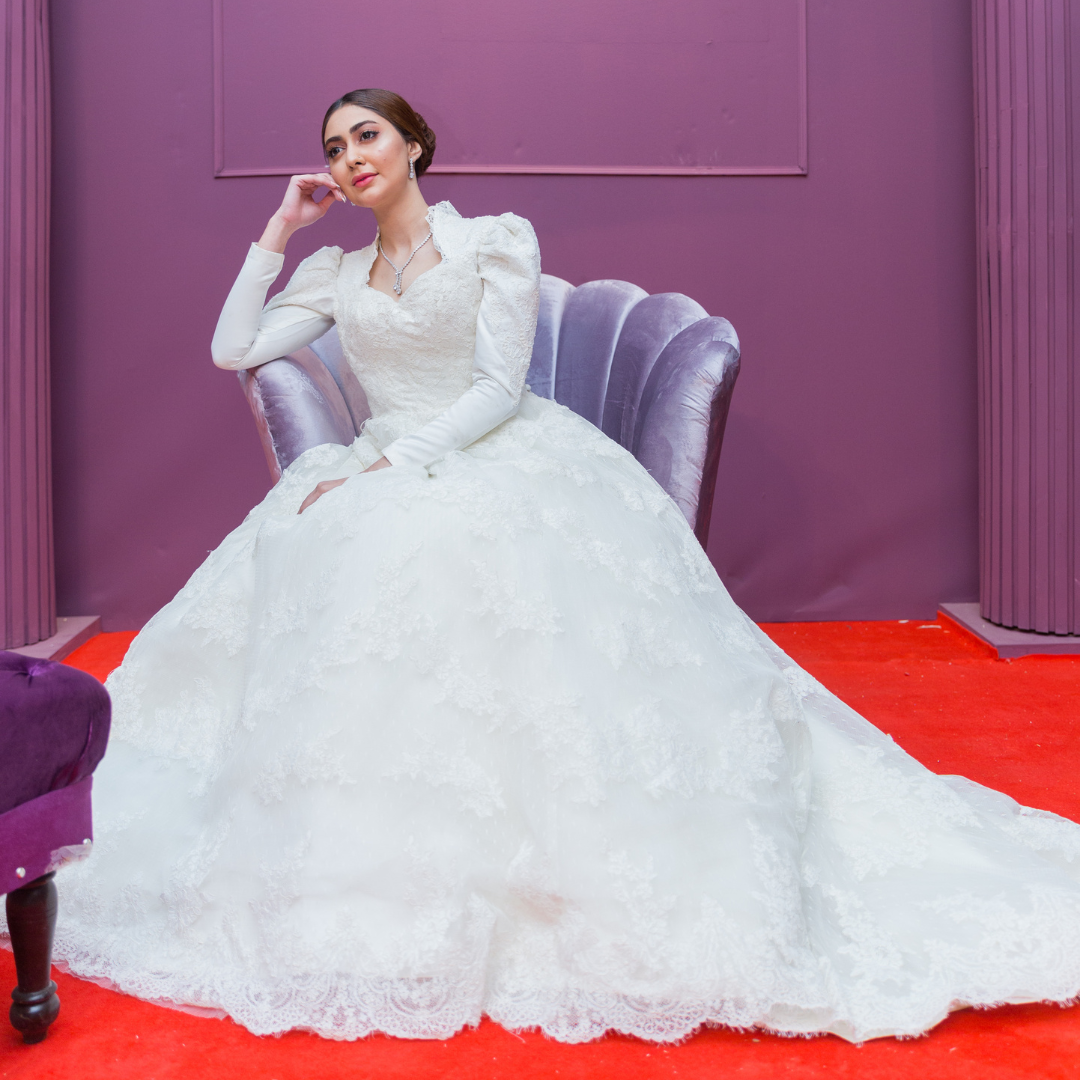 Royal Frost Blossom Gown - Mahi's