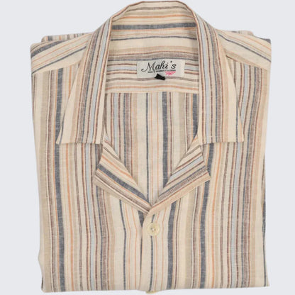 Sand Stripes Linen Shirt - Mahi's