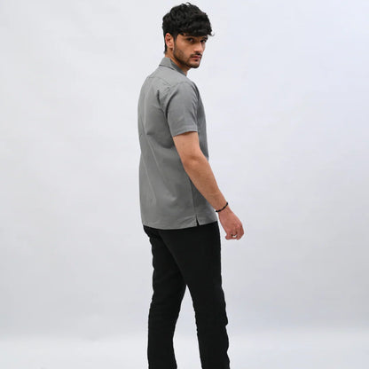 Charcoal Grey Irish Linen Shirt - Mahi's
