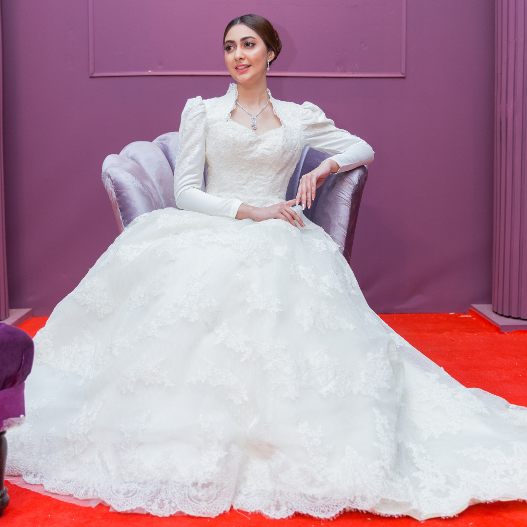 Royal Frost Blossom Gown - Mahi's