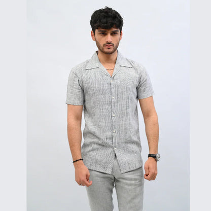 Slate Grey Irish Linen Shirt - Mahi's