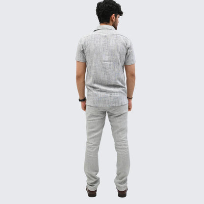 Slate Grey Irish Linen Shirt - Mahi's