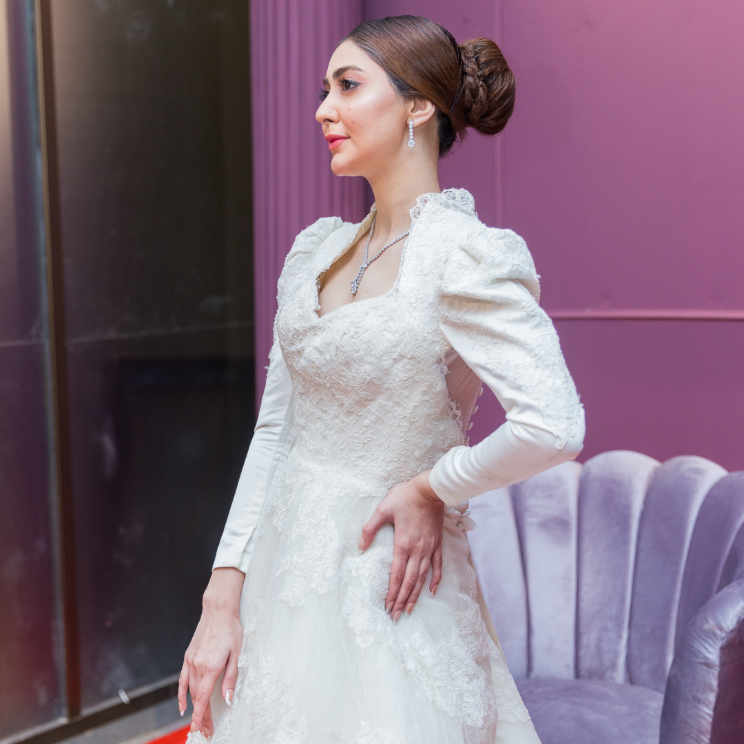 Royal Frost Blossom Gown - Mahi's