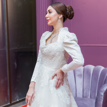 Royal Frost Blossom Gown - Mahi's