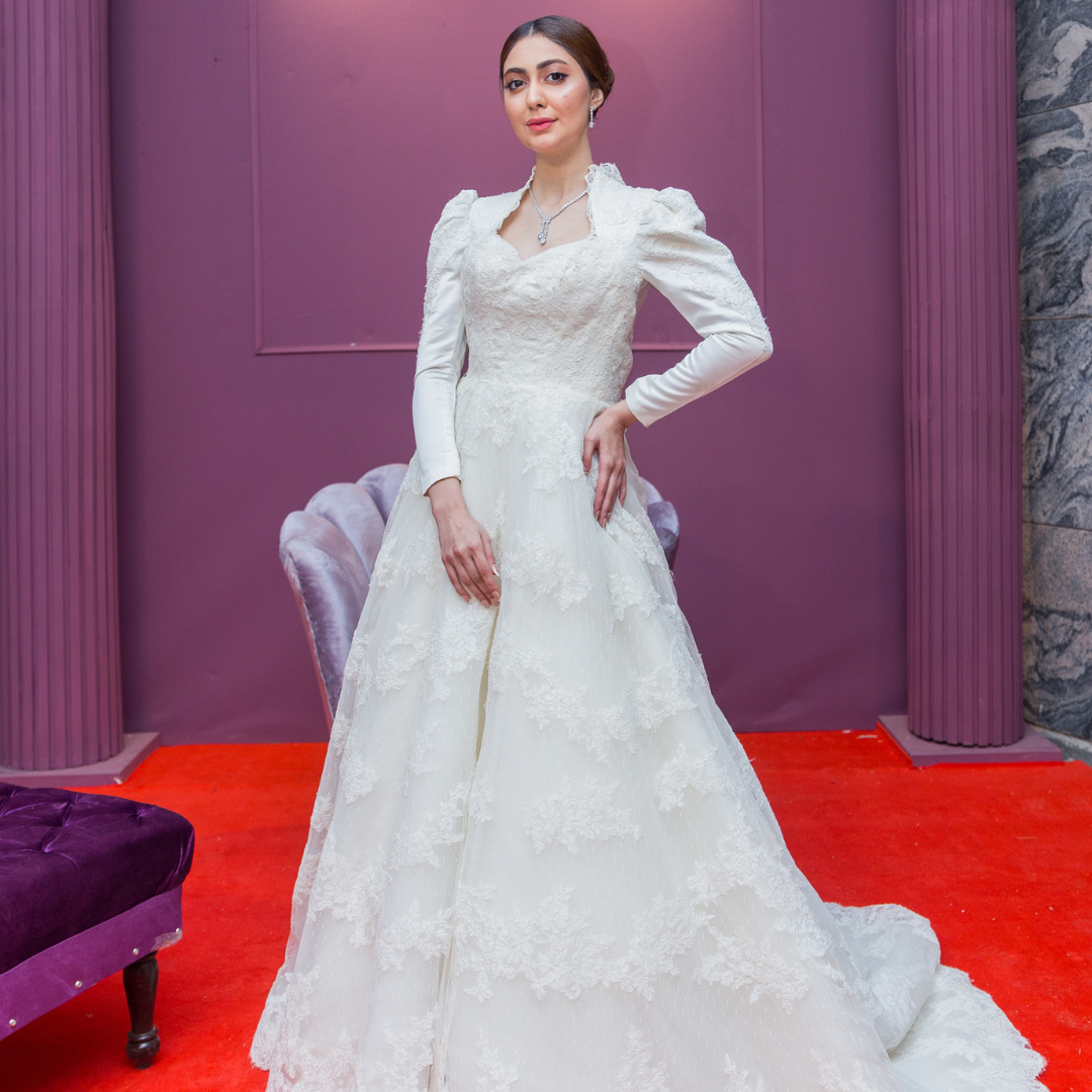 Royal Frost Blossom Gown - Mahi's