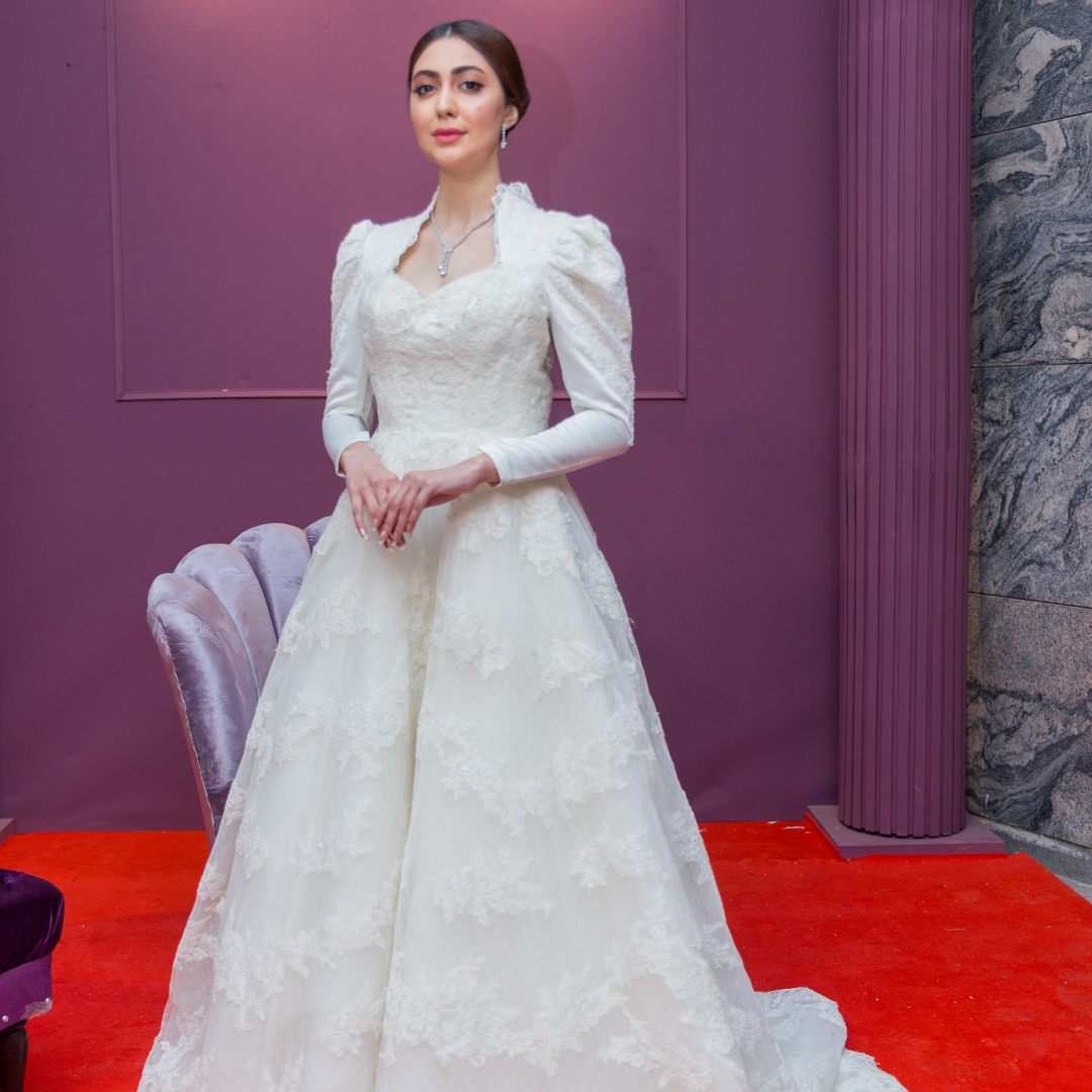Royal Frost Blossom Gown - Mahi's
