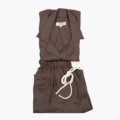 Midnight Mocha Linen Suit - Mahi's