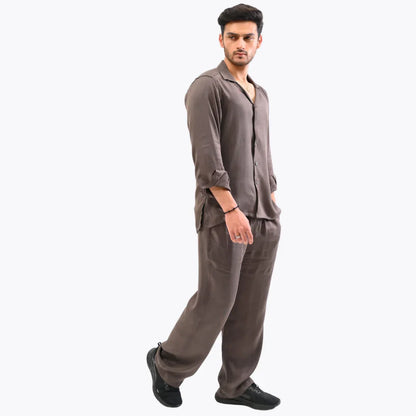 Midnight Mocha Linen Suit - Mahi's