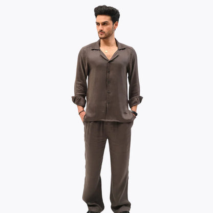 Midnight Mocha Linen Suit - Mahi's