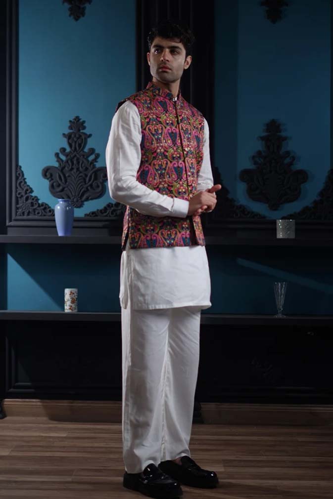 Hand crafted Multi color Waist Coat