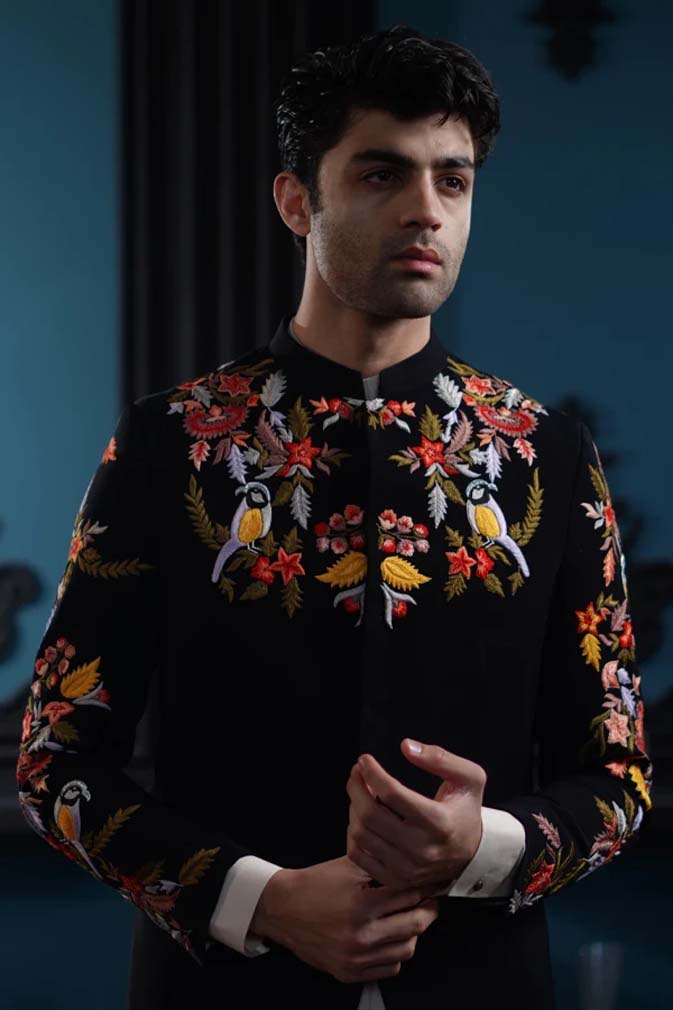 Hand crafted Black Waist Coat